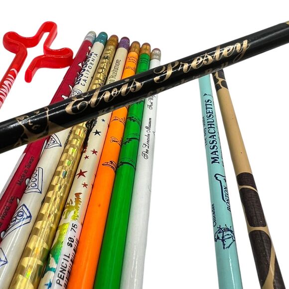 VTG Novelty Tourist Pen Pencil Acrylic Lego Land Elvis Sea World Metallic Lot 11 - Picture 7 of 12